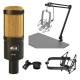 Heil Sound PR40 Dynamic Studio Microphone, Black + Studio Bundle