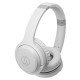 Audio-Technica ATH-S200BT Wireless On-Ear Headphones with Built-In Mic, White