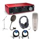 Focusrite Scarlett 4i4 3rd Generation USB Interface - With Microphone Bundle