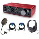 Focusrite Scarlett 2i2 2x2 USB Audio Interface, 3rd Gen With Accessory Bundle