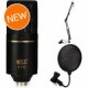 MXL 770 Large-diaphragm Condenser Microphone with Boom Arm and Pop Filter