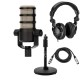 Rode PodMic Dynamic Podcasting Microphone with Headphones, Stand, Cable