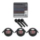 Behringer XENYX X2442USB Premium 24-Input 4/2-Bus Mixer With Accessory Bundle