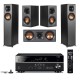 Klipsch Reference R-610F Home Theater System, Black with Yamaha RX-V4A Receiver