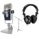 AKG Lyra Multipattern USB Condenser Microphone W/Microphone Stand / Headphones