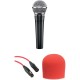 Shure SM58 Handheld Dynamic Microphone Kit (Red Cable & Windscreen)