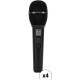 Electro-Voice ND76S Dynamic Cardioid Vocal Microphone with Mute/Unmute Switch (4-Pack)