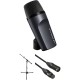 Sennheiser e 602 II Cardioid Instrument Microphone with Stand and Cable Kit