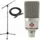 Neumann TLM 102 Large-diaphragm Condenser Microphone with Stand and Cable - Nickel