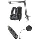 Audio-Technica AT2020 Studio Microphone Kit with Headphones, Boom, Cables, Pop Filter & XLR to USB Interface