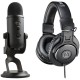 Blue Yeti USB Microphone and ATH-M30x Headphone Kit (Blackout)