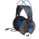 Samson SR850B Semi-Open Studio Headphones Kit (3-Pack, Blue)