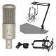 Heil Sound PR40 Dynamic Studio Microphone, Champagne + Studio Bundle