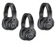 Audio-Technica 3 Pack ATH-M40x Professional Monitor Headphones, Black W/Cloth
