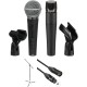 Shure SM58S & SM57-LC Mics, Stands, and Cables Kit