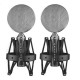 Cascade Microphones FAT HEAD Ribbon Microphones (Black Body and Silver Grill, Stock Transformer, Pair)