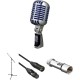 Shure Super 55 Deluxe Vocal Microphone Kit (Chrome with Blue Foam)