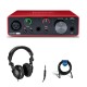Focusrite Scarlett Solo 3rd Gen - Studio Monitor Headphones - XLR Cable