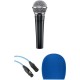 Shure SM58 Handheld Dynamic Microphone Kit (Blue Cable & Windscreen)