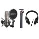 Rode Microphones NT1-A Mic with SM6, with Flex Tripod, Studio Headphones