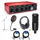 Focusrite Scarlett 18i8 3rd Generation USB Interface - With Microphone Bundle