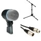 Shure Beta 52A Kick Drum Microphone Pack with Stand and Cable
