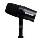 Shure MV7 Dynamic Unidirectional Dual XLR/USB Podcasting Microphone, Black