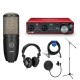 Focusrite Scarlett 2i2 2x2 + AKG P220 Microphone + Pro recording Bundle